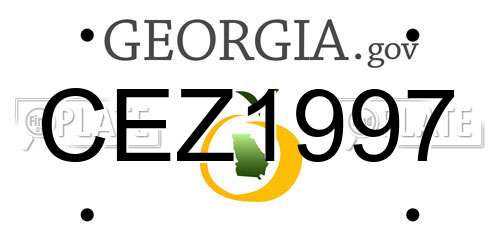 CEZ1997 Georgia License Plate