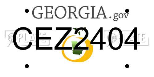 CEZ2404 Georgia License Plate