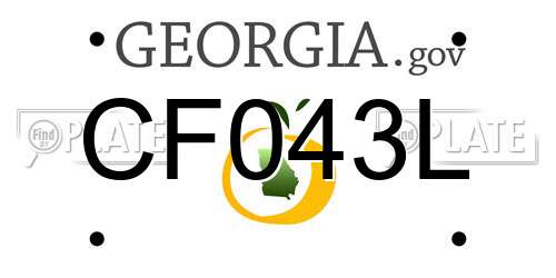 CF043L Georgia License Plate