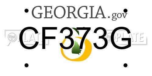 CF373G Georgia License Plate