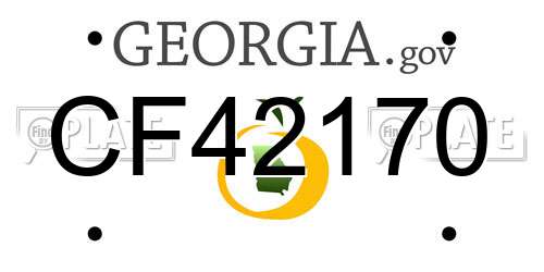 CF42170 Georgia License Plate