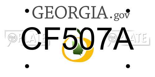 CF507A Georgia License Plate