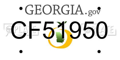 CF51950 Georgia License Plate