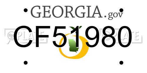 CF51980 Georgia License Plate