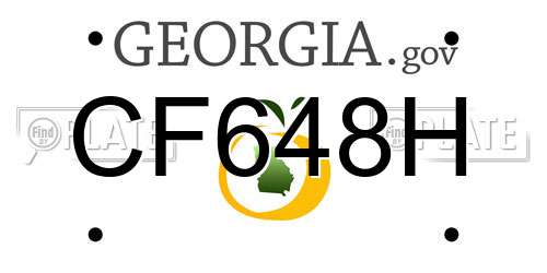 CF648H Georgia License Plate