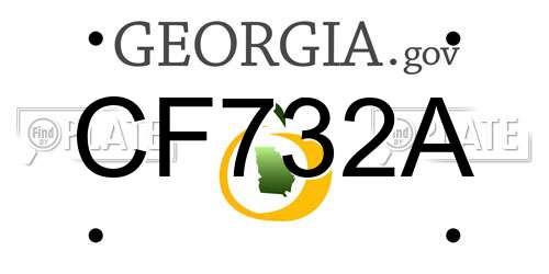 CF732A Georgia License Plate