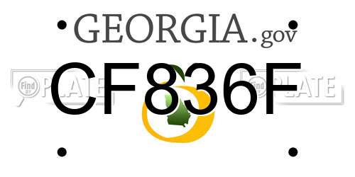 CF836F Georgia License Plate