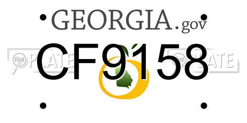 CF9158 Georgia License Plate