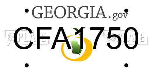 CFA1750 Georgia License Plate