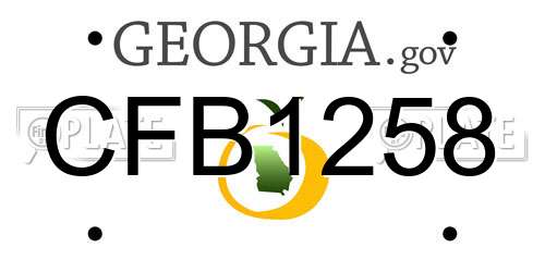 CFB1258 Georgia License Plate
