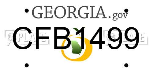 CFB1499 Georgia License Plate
