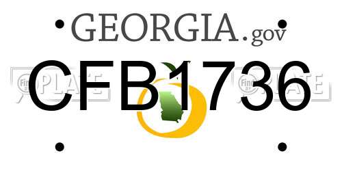 CFB1736 Georgia License Plate