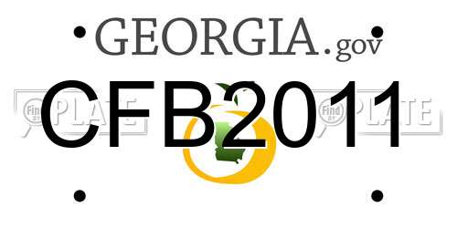 CFB2011 Georgia License Plate