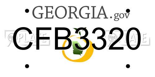 CFB3320 Georgia License Plate