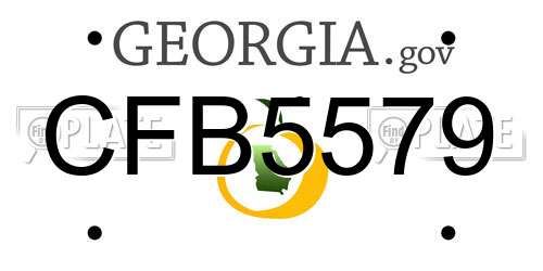 CFB5579 Georgia License Plate