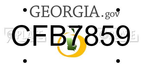 CFB7859 Georgia License Plate