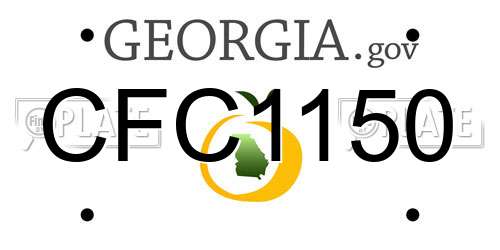 CFC1150 Georgia License Plate