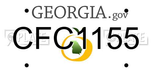 CFC1155 Georgia License Plate