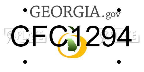 CFC1294 Georgia License Plate