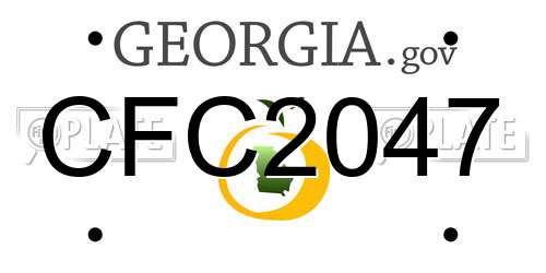 CFC2047 Georgia License Plate