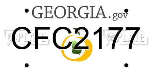 CFC2177 Georgia License Plate