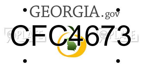 CFC4673 Georgia License Plate