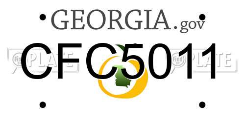 CFC5011 Georgia License Plate