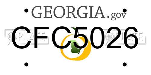 CFC5026 Georgia License Plate