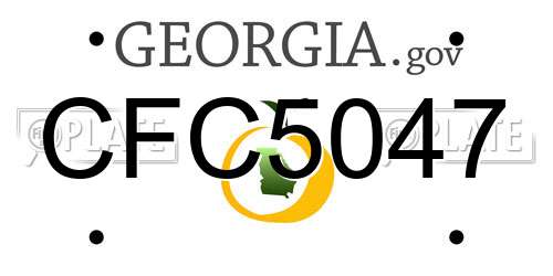 CFC5047 Georgia License Plate
