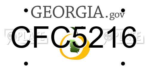 CFC5216 Georgia License Plate