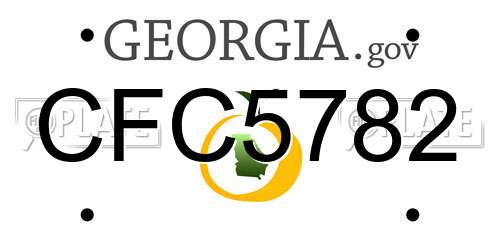 CFC5782 Georgia License Plate