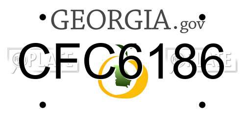CFC6186 Georgia License Plate