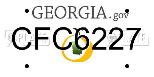 CFC6227 Georgia License Plate