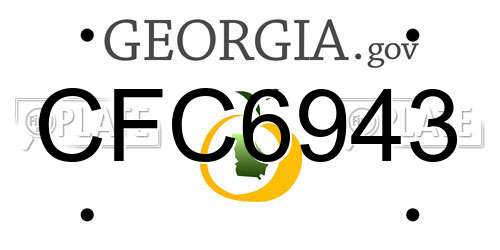 CFC6943 Georgia License Plate