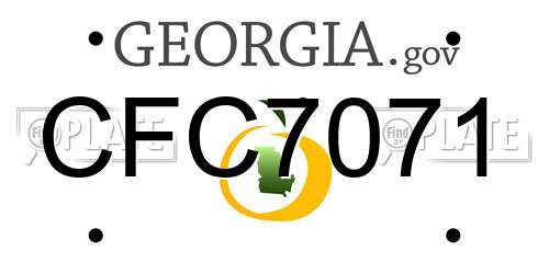 CFC7071 Georgia License Plate