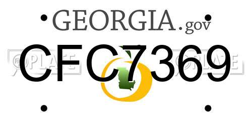 CFC7369 Georgia License Plate