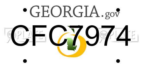 CFC7974 Georgia License Plate