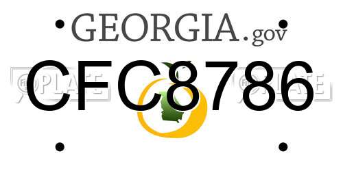 CFC8786 Georgia License Plate