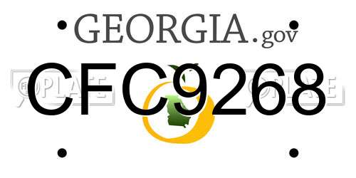 CFC9268 Georgia License Plate