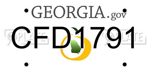 CFD1791 Georgia License Plate