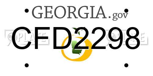 CFD2298 Georgia License Plate
