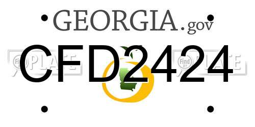 CFD2424 Georgia License Plate