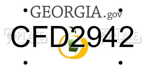CFD2942 Georgia License Plate