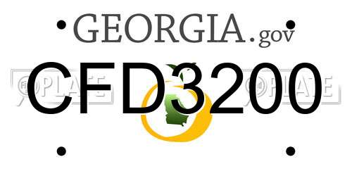 CFD3200 Georgia License Plate