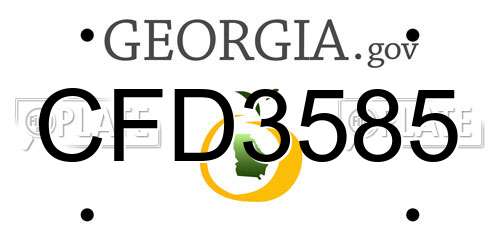 CFD3585 Georgia License Plate