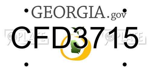 CFD3715 Georgia License Plate