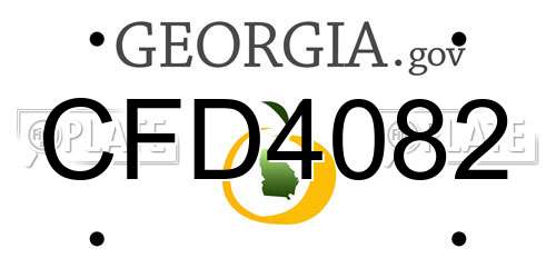 CFD4082 Georgia License Plate