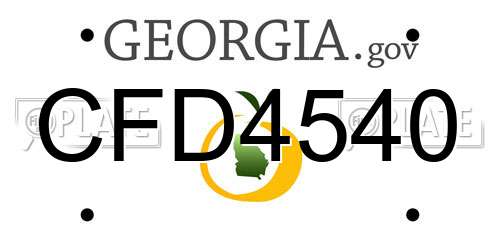 CFD4540 Georgia License Plate