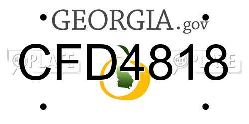CFD4818 Georgia License Plate