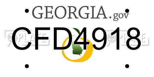 CFD4918 Georgia License Plate
